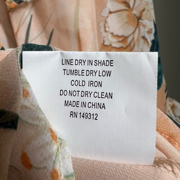 Saints + Secrets Selfie Leslie Orange Flutter Sleeve Dress | Size Small - Picture 12 of 12